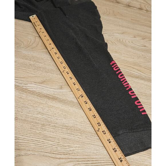 Victoria Sport Jogger Charcoal Gray Drawstring Cuffed Pants Womens Size Medium - Picture 5 of 8